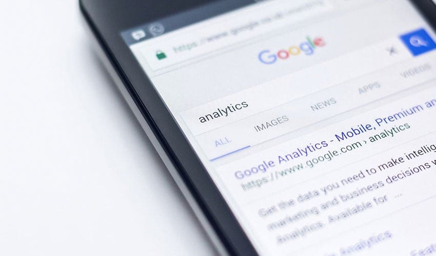 analytics google search on phone